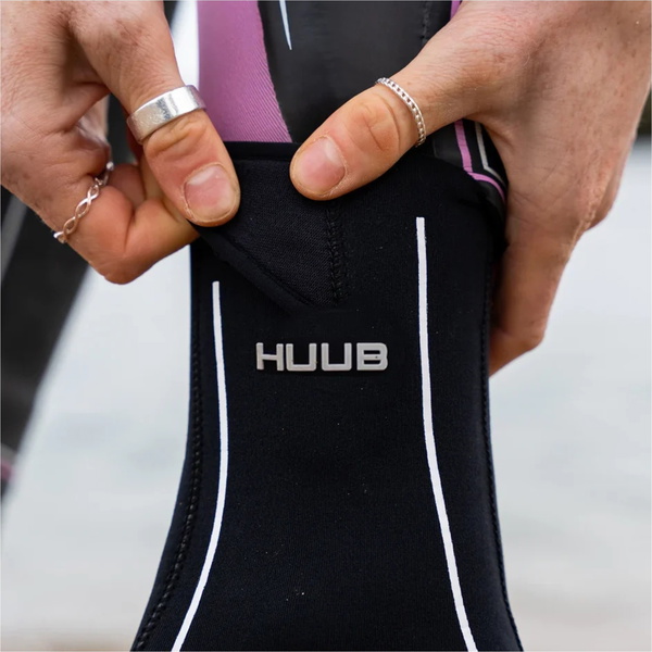 2026 Huub 3mm Wetsuit Swim Socks A2-SS - Black / Silver